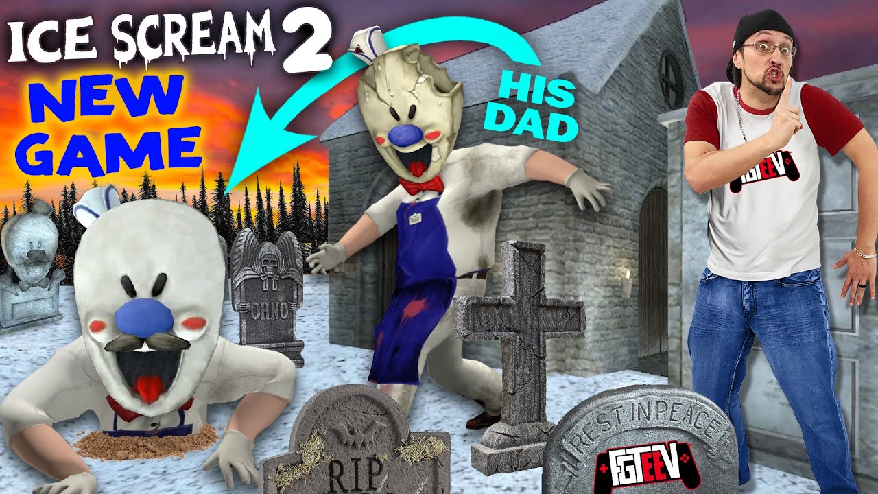 ICE SCREAM 2! Chunky Kid Cemetery Chase + FGTEEV is in the NEW GAME!