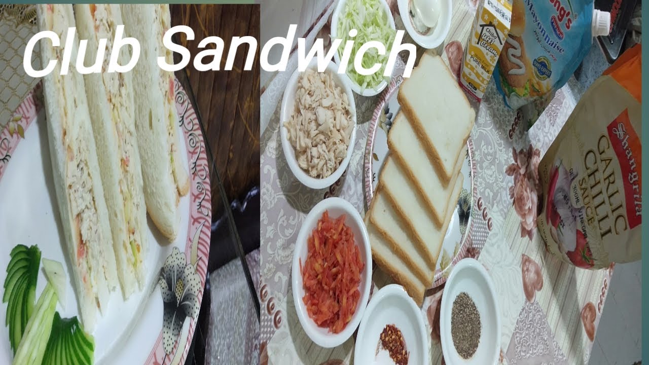 Chicken Sandwich | Club Sandwich | Creamy Chicken Sandwich | Plane sandwich | Kids lunch box ideas
