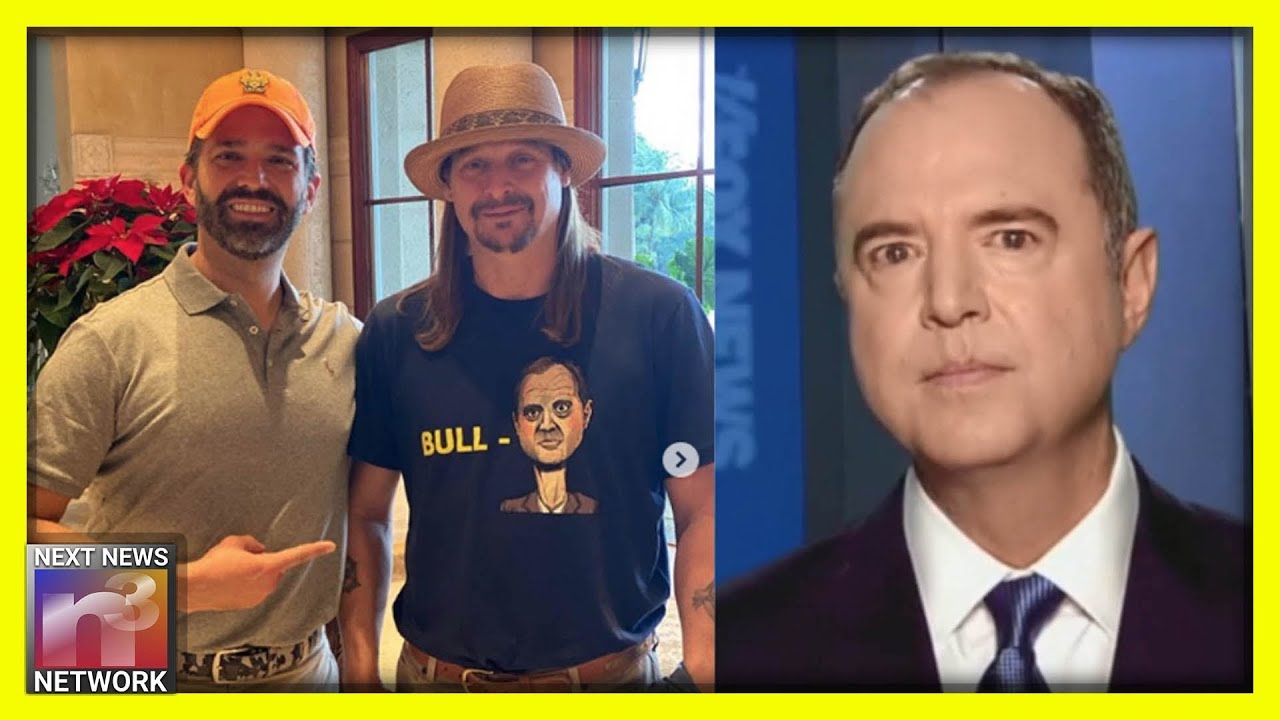 LOL! Kid Rock Mocks Adam Schiff With Hilarious T-Shirt In Photo With Don Jr. At Trump Golf Club