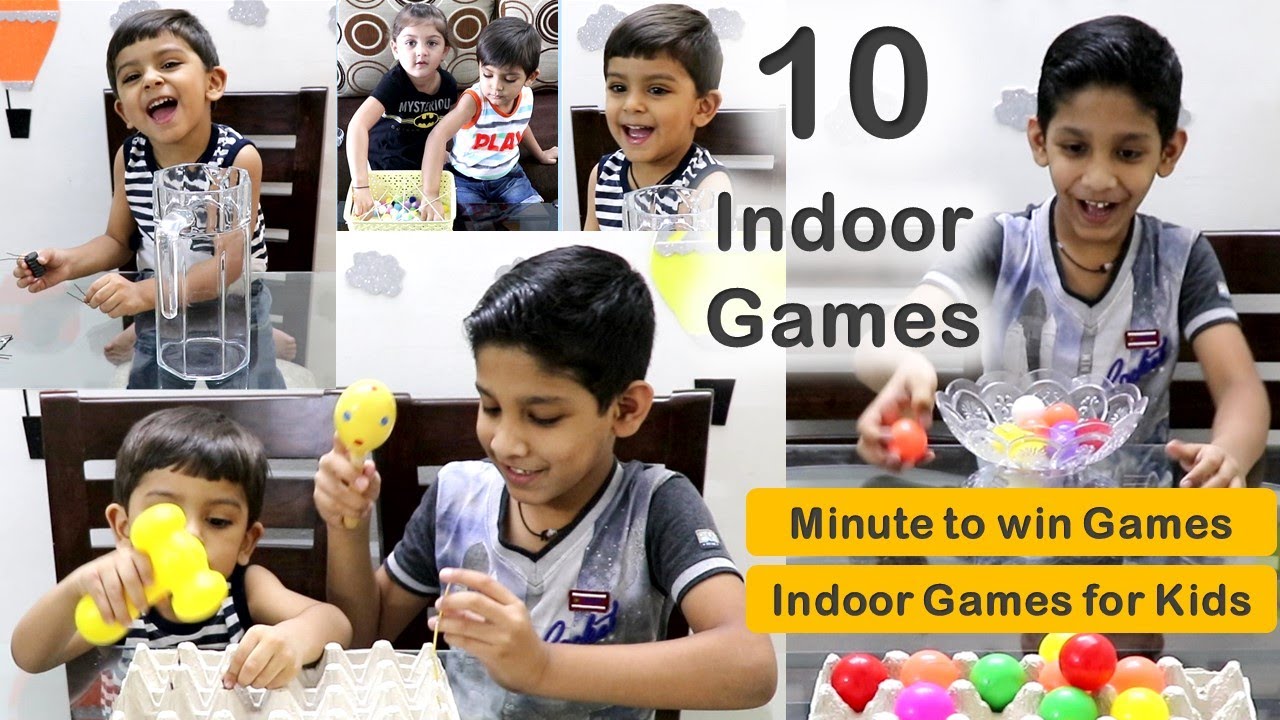 10 Indoor Activities for kids | Indoor games for kids | Minute to Win It Games | Family Games (2021)