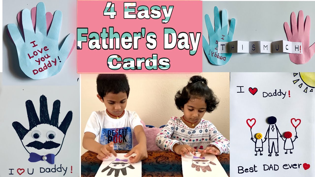4 Easy Father’s Day Cards for Kids | Father’s Day Activities for Preschool and kindergarten