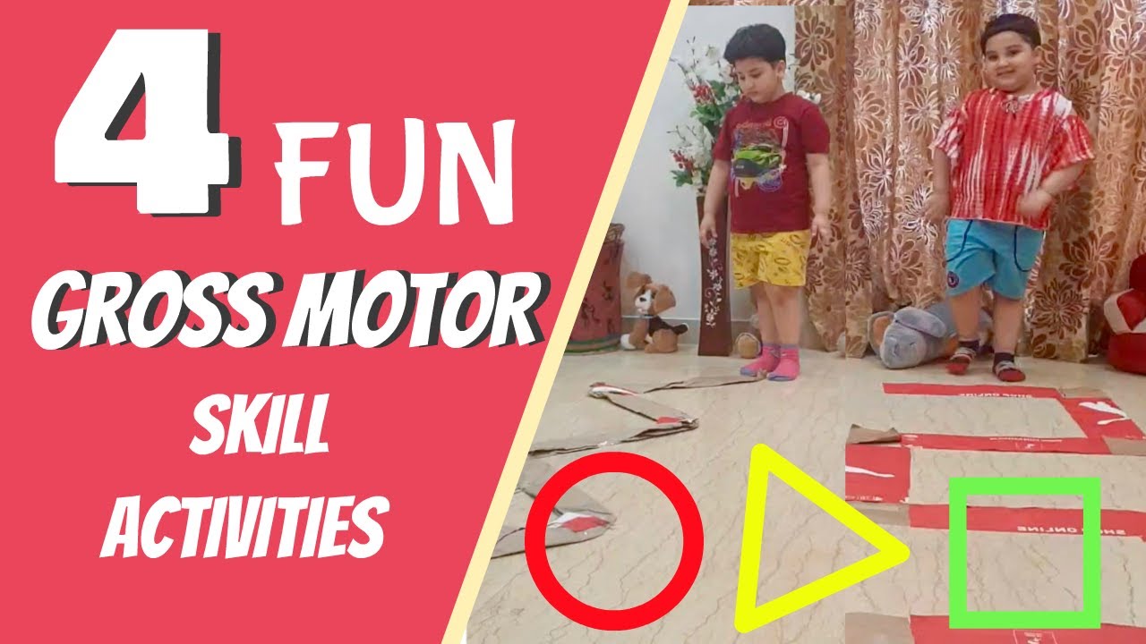 4 Fun Gross Motor Skill Activities | Indoor Gross Motor Activities | Keep Kids Active at Home