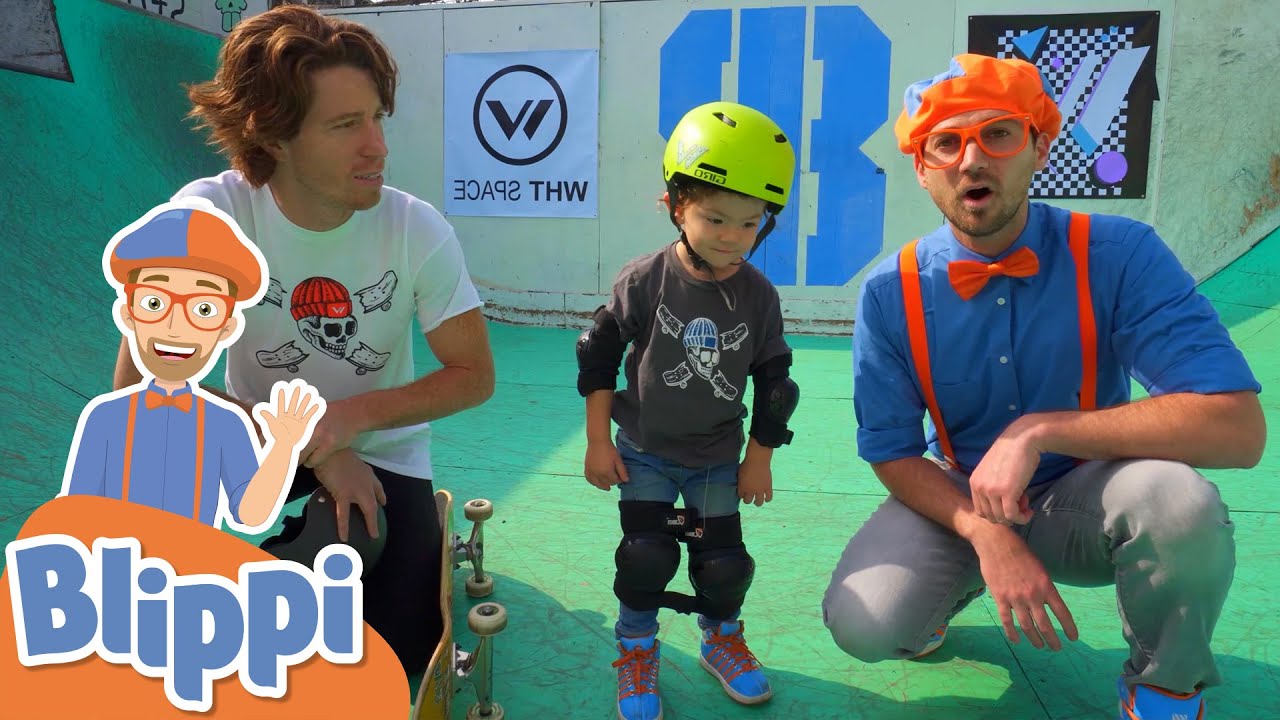 Blippi & Shaun White Learn Skateboard Tricks | Activities for Kids | Educational Videos for Toddlers