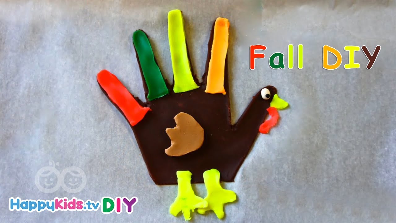 DIY 3D Turkey | PlayDough Crafts | Kid's Crafts and Activities | Happykids DIY