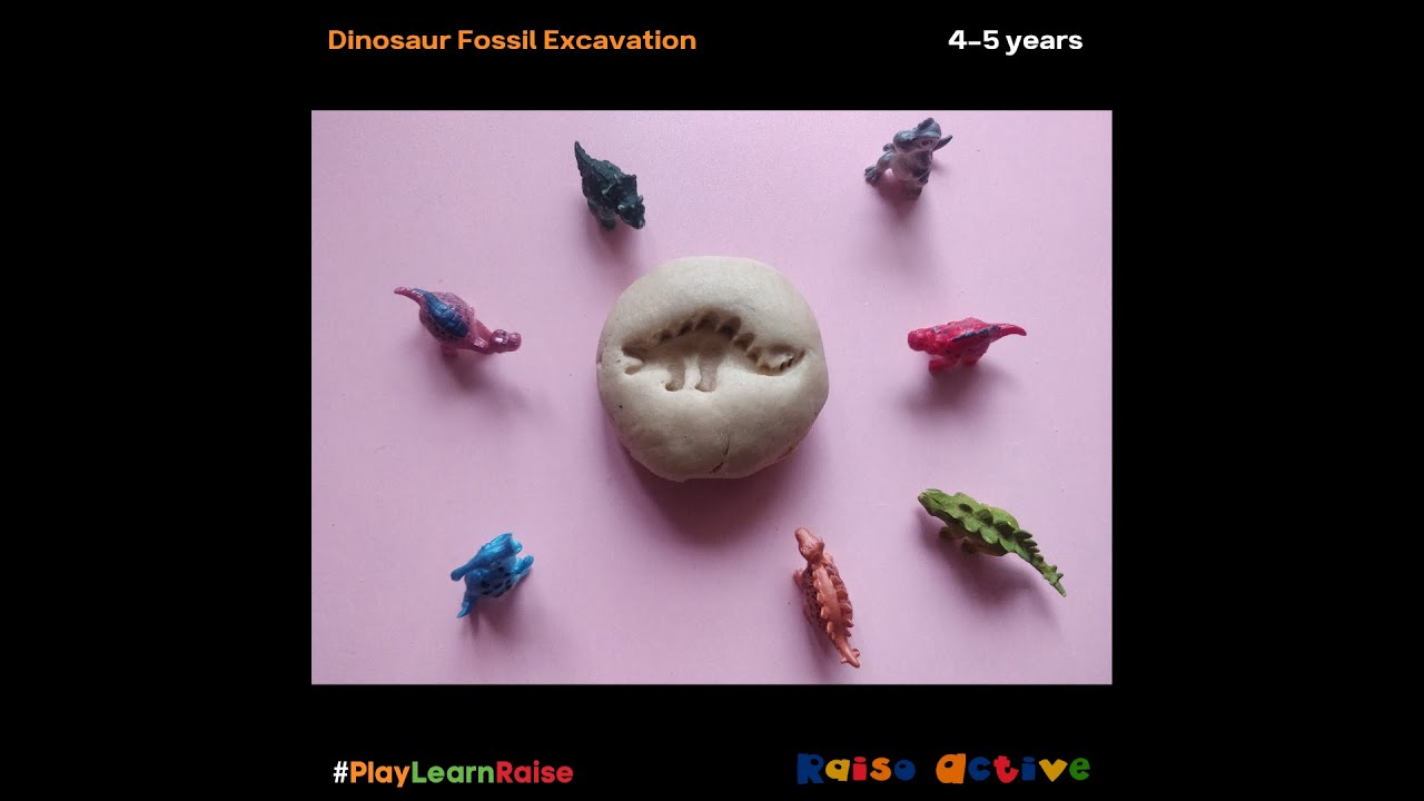 Dinosaur Day Activities | Super easy dinosaur fossil excavation activity for kids #shorts