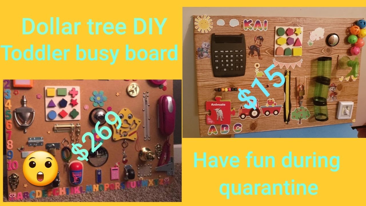 Dollar Tree DIY| Toddler sensory activity busy board| Keep your toddler busy during quarantine