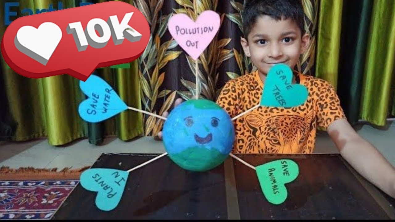 Earth Day 2021 Craft For Kids By Kalp Bhadauriya | Save Earth Activity | Earth Day School Project
