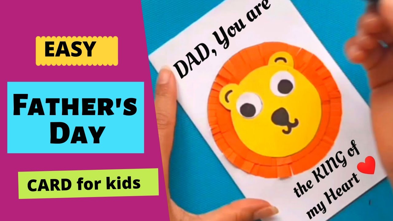 Easy Father's Day CARD for kids to make I  Father's day activities for Kindergarten , Toddlers