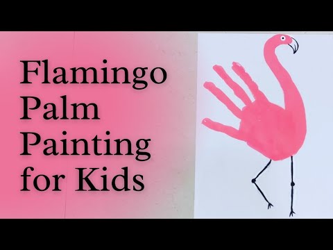 Flamingo Painting for kids| Easy Palm Painting| Summer Activity for kids| Holidays Activity for kids