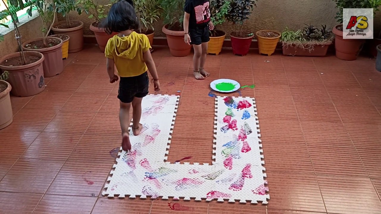 Foot Printing Art by Anaya Shanaya | Color Activity | Fun with Kids