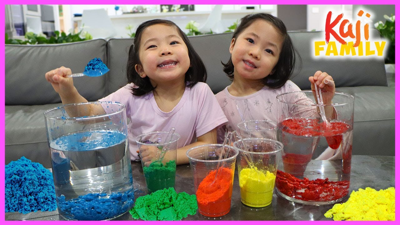 How to Make DIY Magic Sand Fun Kid Indoor Activity Emma and Kate!