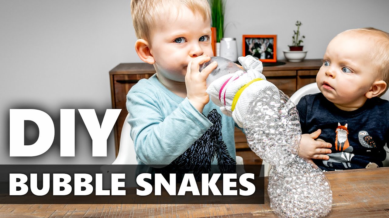 Make a Foam Bubble Blower | Kids Bubble Snakes | Kids Activity