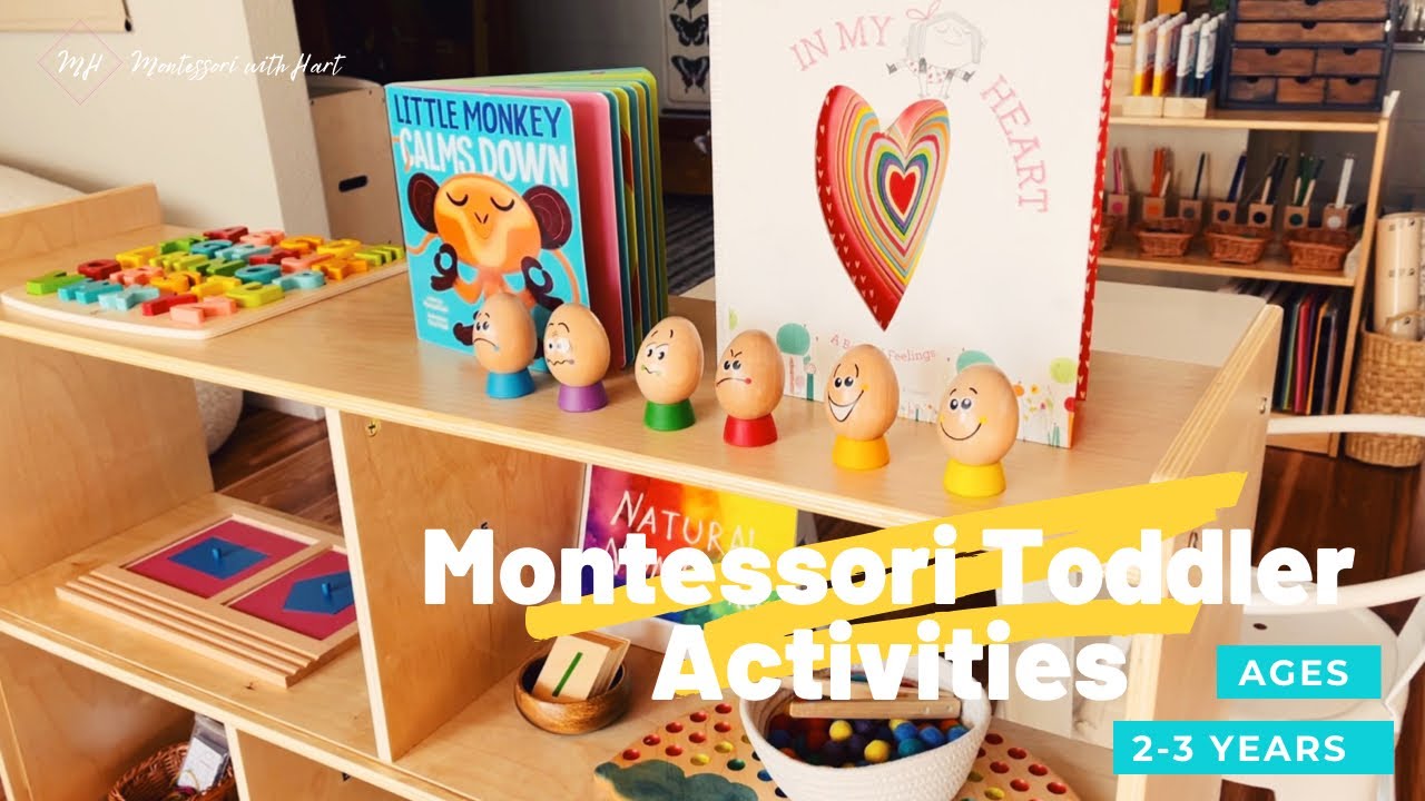 Montessori Toddler Activities Ages 2-3 years Updated Shelf Activities #montessoriwithhart