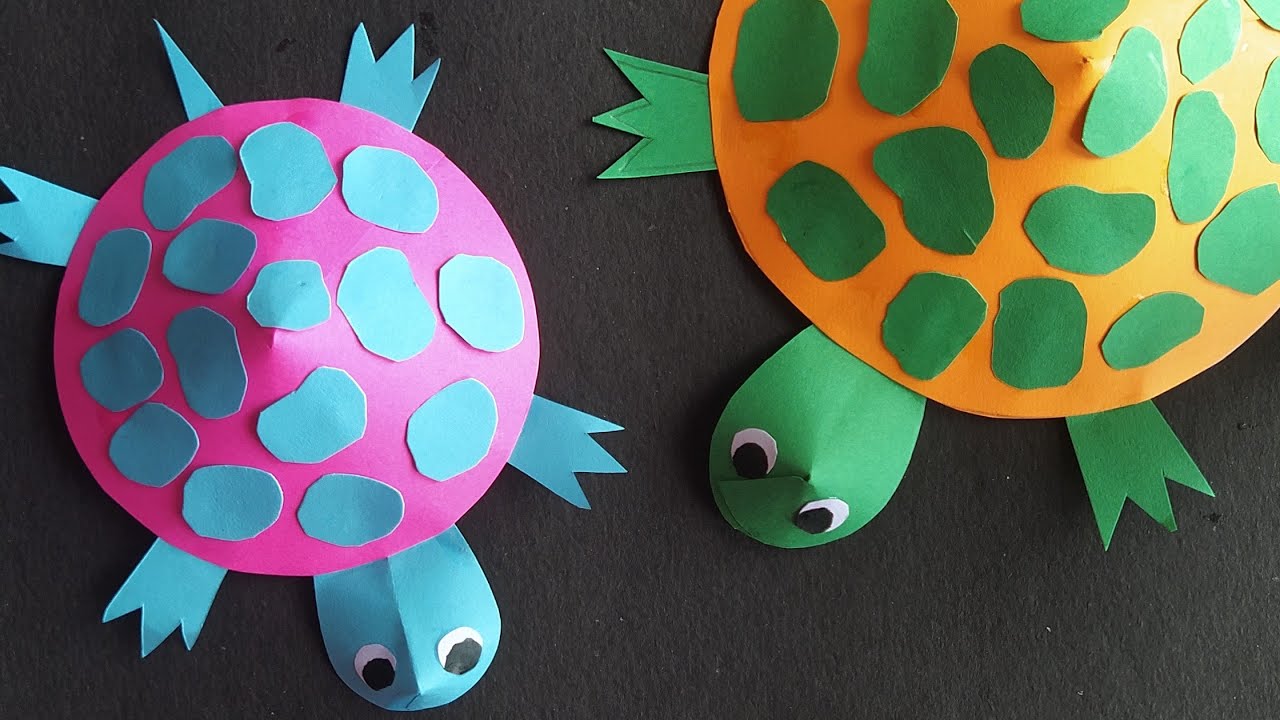 Moving Paper Turtle | Craft activity for little kids | DIY paper craft