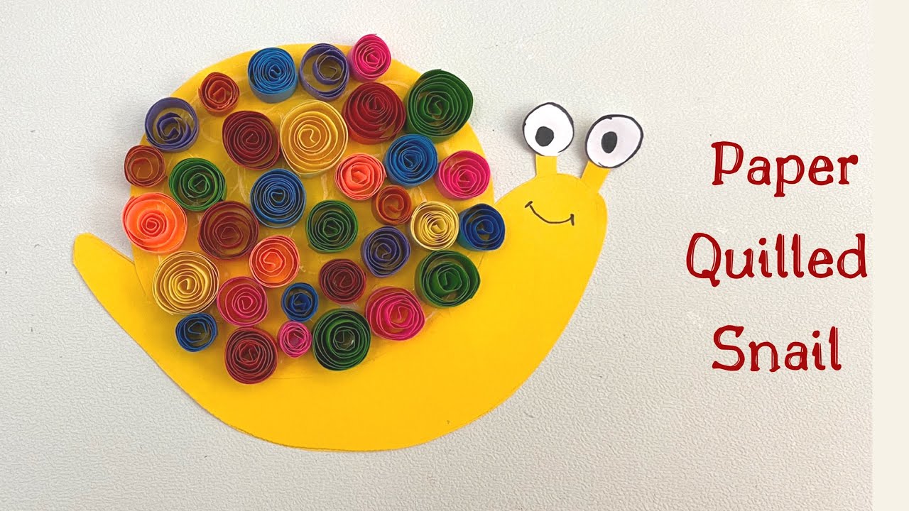 Quilling Activity For Kids / Paper Quilled Snail For Kids / Paper Crafts Easy / Nursery Craft Ideas