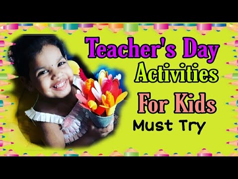 Teacher's day activities for kids || teachers day ideas || activities for 3 years old kids ||
