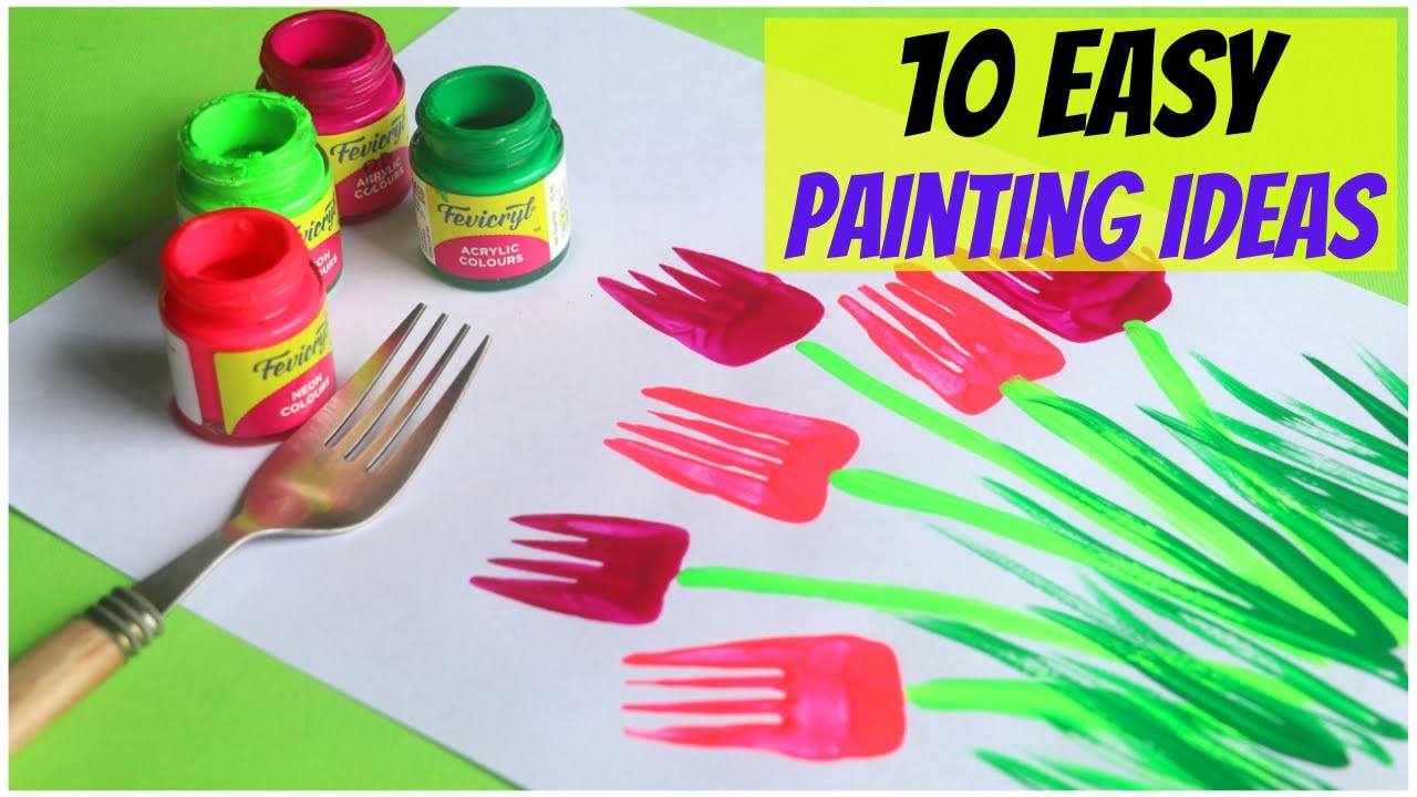 10 Easy Painting Ideas for Kids | Amazing Painting Hacks using Everyday Objects