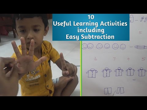 10 Learning Activities for kids at home/10 DIY worksheet ideas/Homeschooling for 3 and 4 year olds/