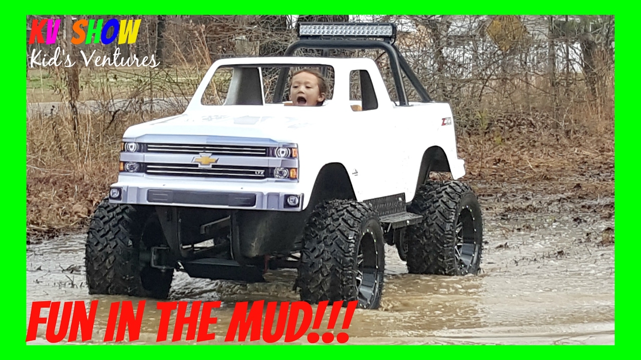 4 Year Old Kid Driving The Mini Monster Truck! Fun Outdoor Activities For Kids!