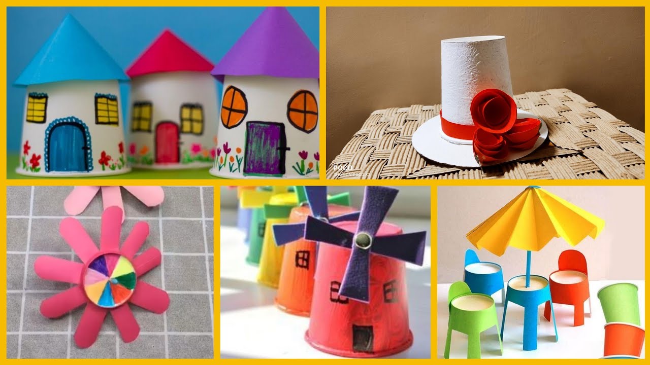 5 Amazing Paper Cup Craft Ideas / Best out of waste / Kids craft / Craft from Paper Cup