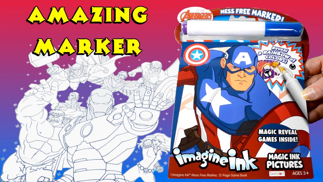 Avengers Imagine Ink Activity Book Part 1 - Activities for Kids - Kid Friendly Toys