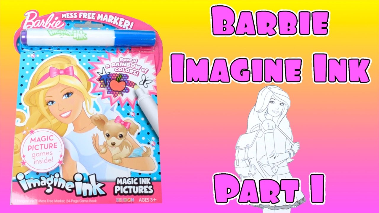 Barbie Imagine Ink Magic Marker Activity Book - Kid Friendly Toys