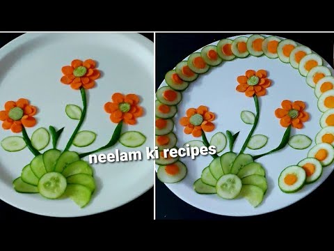 Beautiful salad decorations ideas for school students and kids by neelam ki recipes