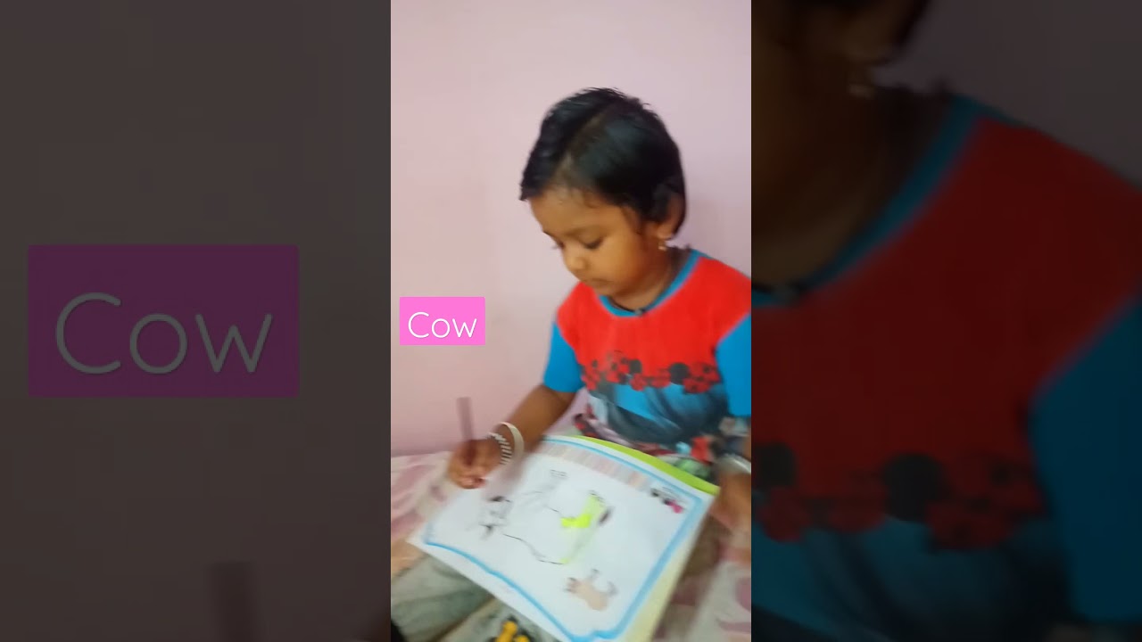 Cow drawing || cow sketch pen activity ||kids||  #shorts#ytshorts#youtubeshorts#littleangelpari#pari