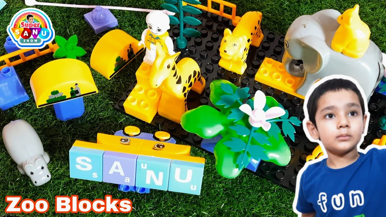 DIY Happy Zoo Blocks For Kids | Unboxing | Learning Activities For Toddlers | Super Sanu Show