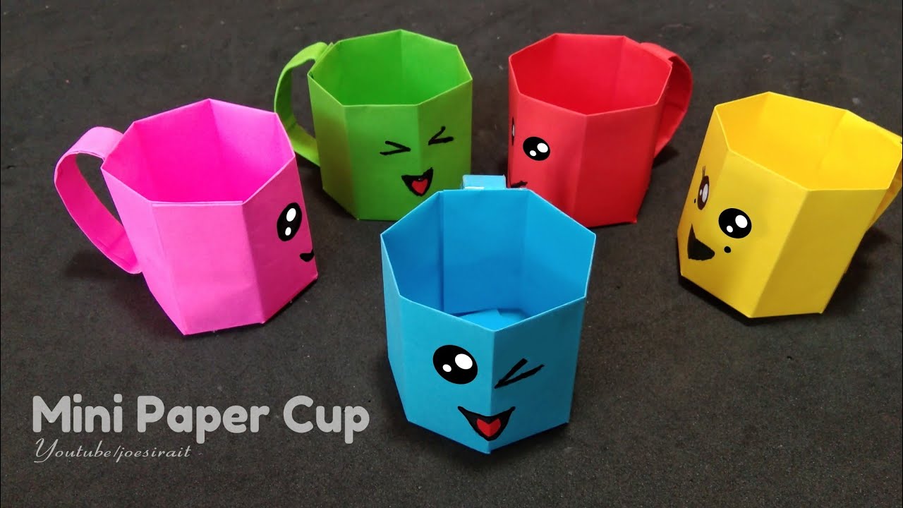 DIY MINI PAPER CUP / Paper Crafts For School / Easy Kids Crafts Ideas