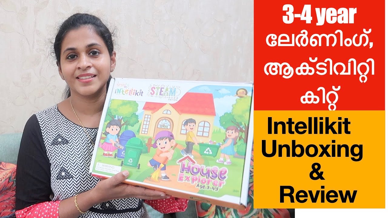 FirstCry Intellikit Unboxing and Review Malayalam| kids Learning  and Activity Kit Malayalam