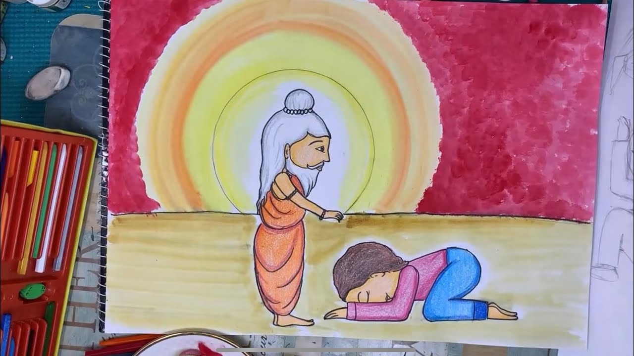 Guru Purnima Free Activity for Kids by Leena Bandil | Step by Step Tutorial