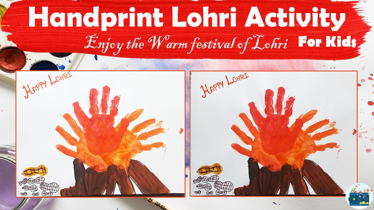 HandPrint Lohri Activity for Kids || INDIAN FESTIVAL Activity