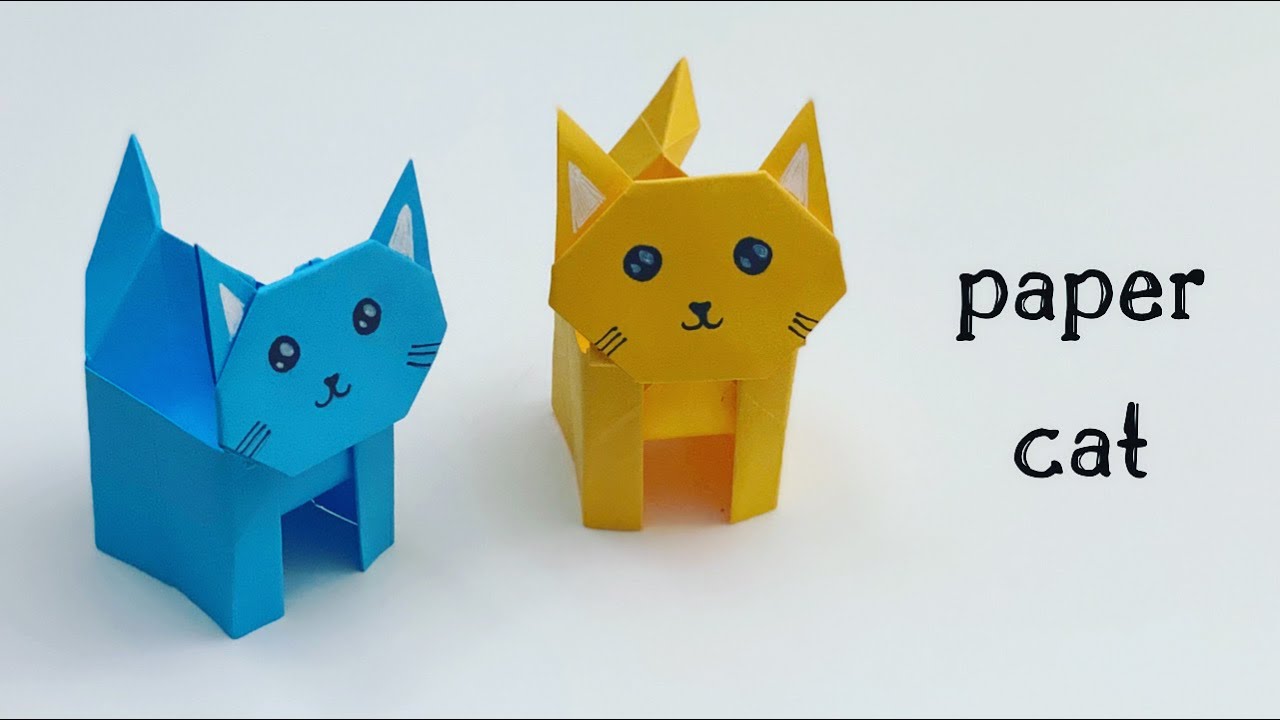 How To Make Easy Paper Cat For Kids / Nursery Craft Ideas / Paper Craft Easy / KIDS crafts