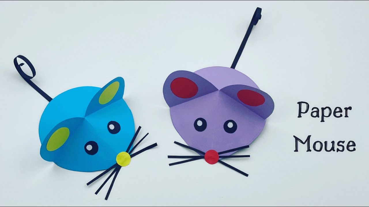 How To Make Easy Paper Mouse For Kids / Nursery Craft Ideas / Paper Craft Easy / KIDS crafts
