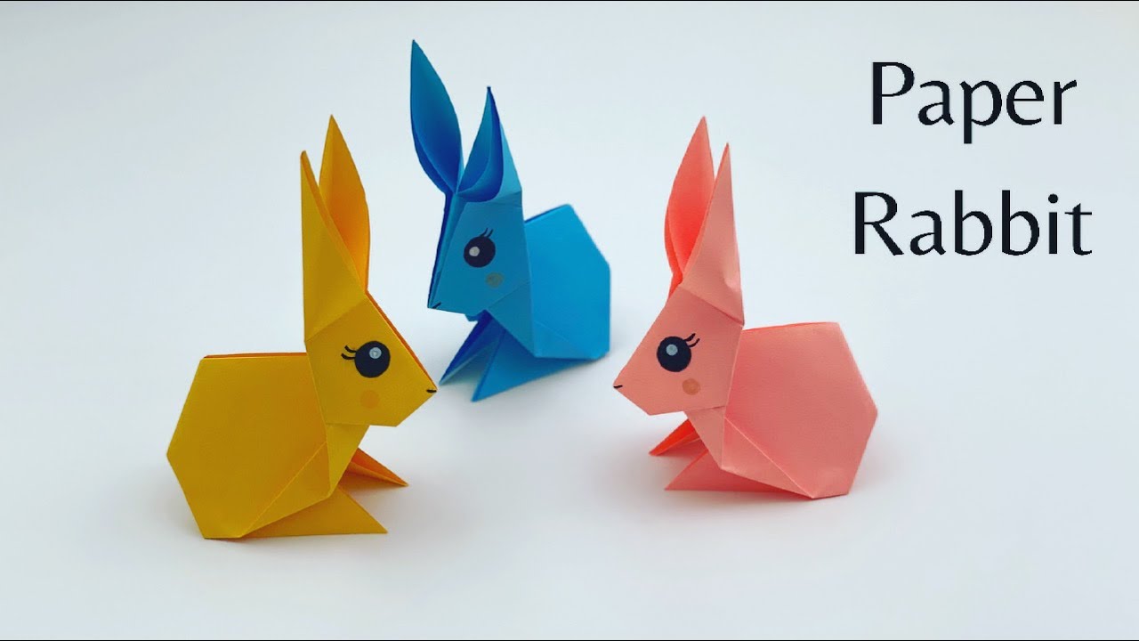 How To Make Easy Paper RABBIT For Kids / Nursery Craft Ideas / Paper Craft Easy /KIDS crafts / BUNNY