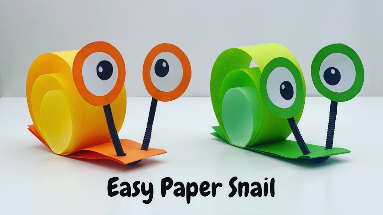 How To Make Easy Paper SNAIL For Kids / Nursery Craft Ideas / Paper Craft Easy / KIDS crafts