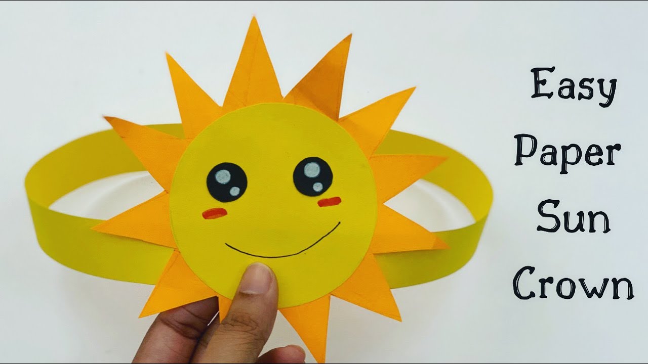 How To Make Easy Paper Sun Crown For Kids / Nursery Craft Ideas / Paper Craft Easy / KIDS crafts