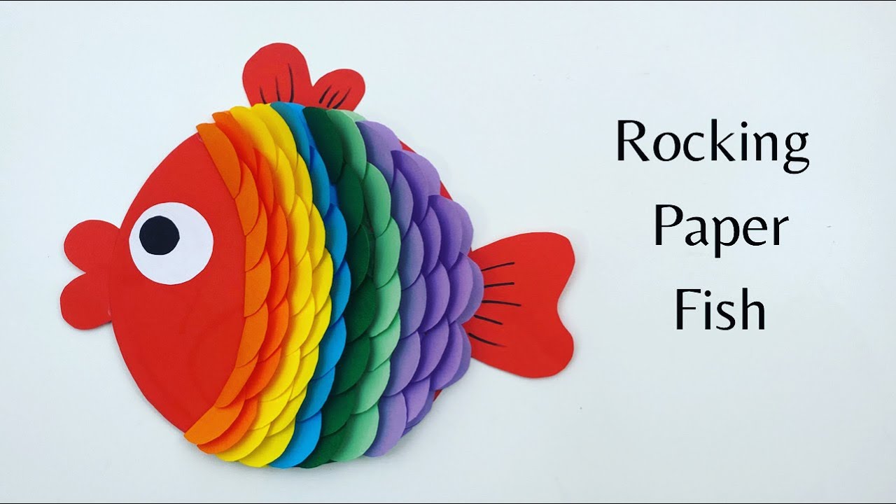 How To Make Paper Rocking Fish Toy  For Kids / Nursery Craft Ideas / Paper Craft Easy / KIDS crafts