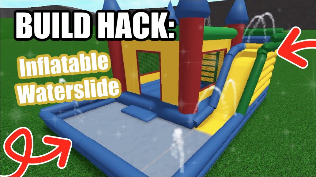 Inflatable Kid's Water Slide BUILD HACK | BLOXBURG SUMMER ACTIVITIES | ROBLOX | ROBUILDS