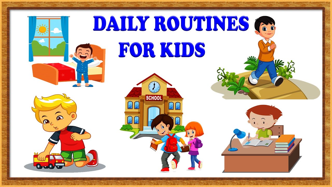 Kids Vocabulary For Kids | Daily Routines For Kids | Kids Daily Activities