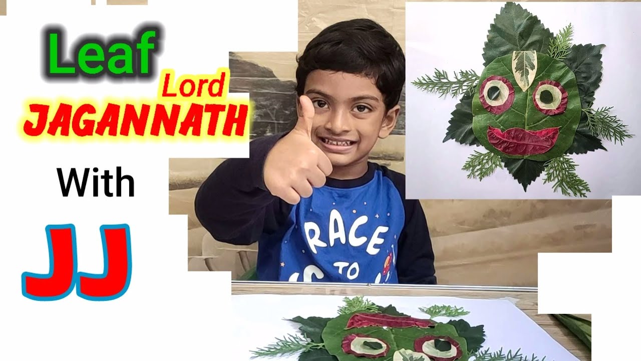 Leaf Activities for kids||lordJagannath easy leaf art with jj