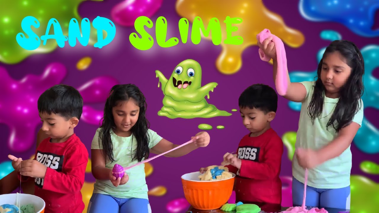 Let's get your hands dirty with Sand Slime! | Kid Indoor Activity