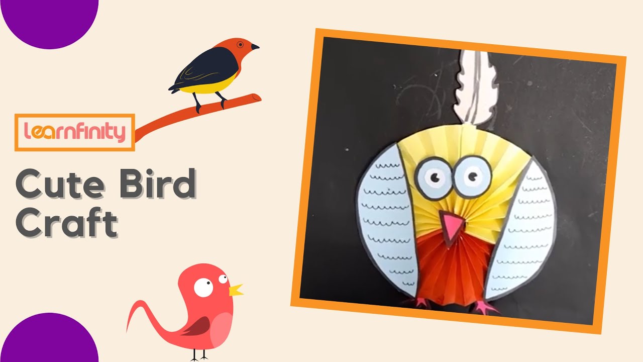 Make a cute little bird using basic craft | Fun activities for Kids | Learnfinity