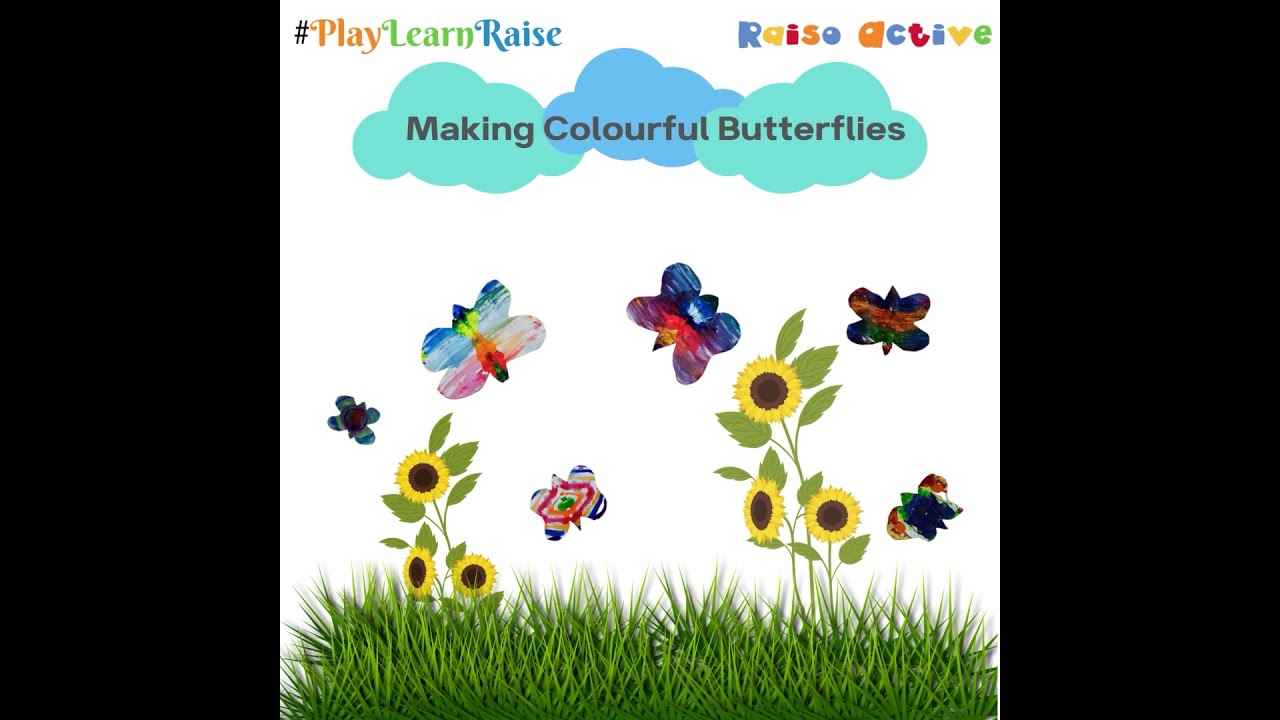 Making colourful butterflies | Easy to do activity for toddlers | Insects for kids  #shorts