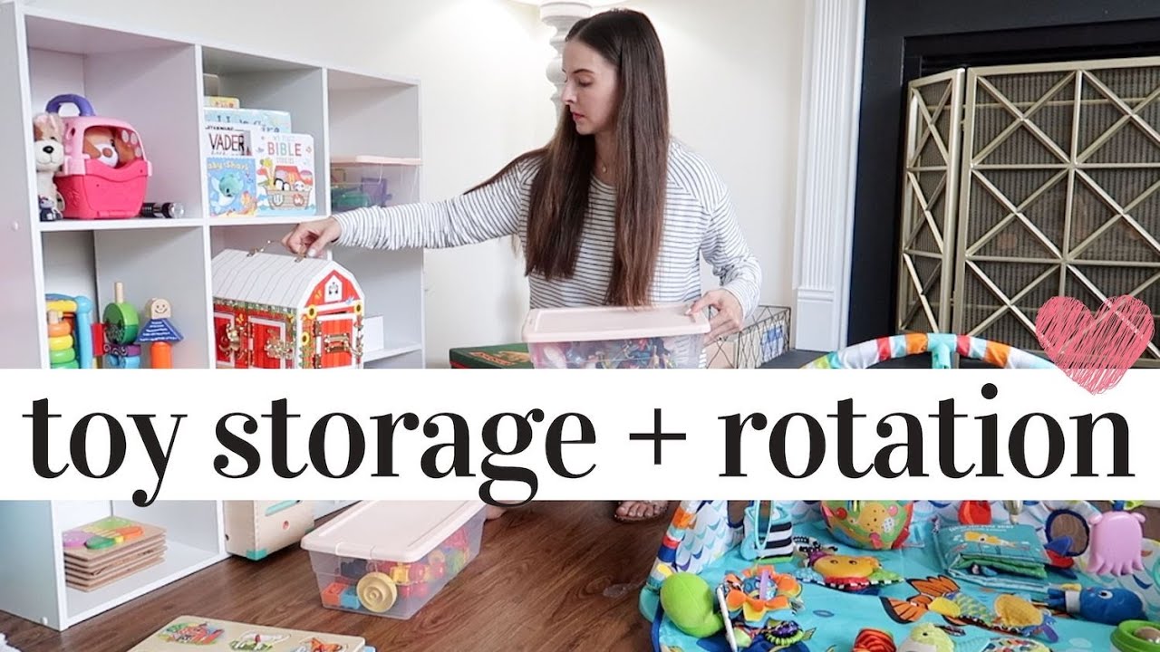 OUR TOY STORAGE + ROTATION SYSTEM FOR TWO KIDS 😊❤️👧🏼👶🏼 | TOY ORGANIZATION IDEAS