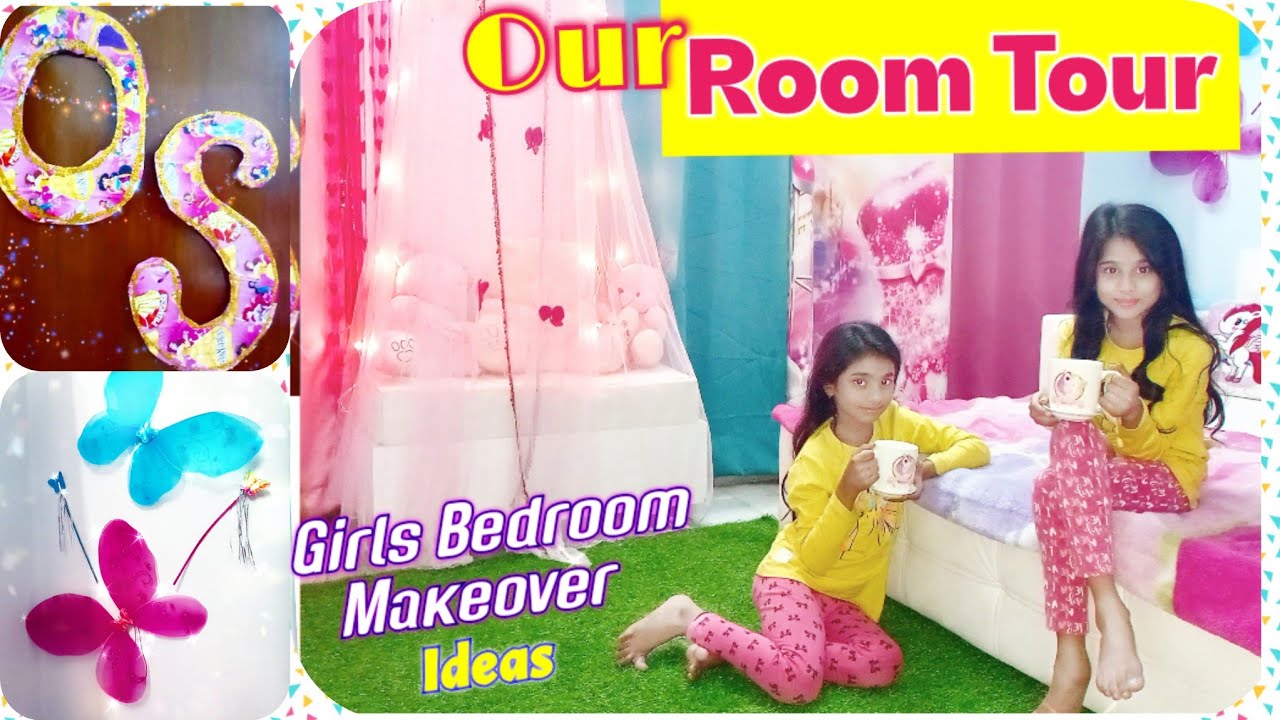 Our room tour 2021 | Girls bedroom makeover | Kids room decorating ideas | Girls room decor |Ojasyaa