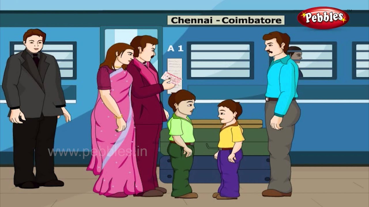 Railway Station | Day to Day Conversations in Hindi | Daily Activities For Kids | Activities Lessons