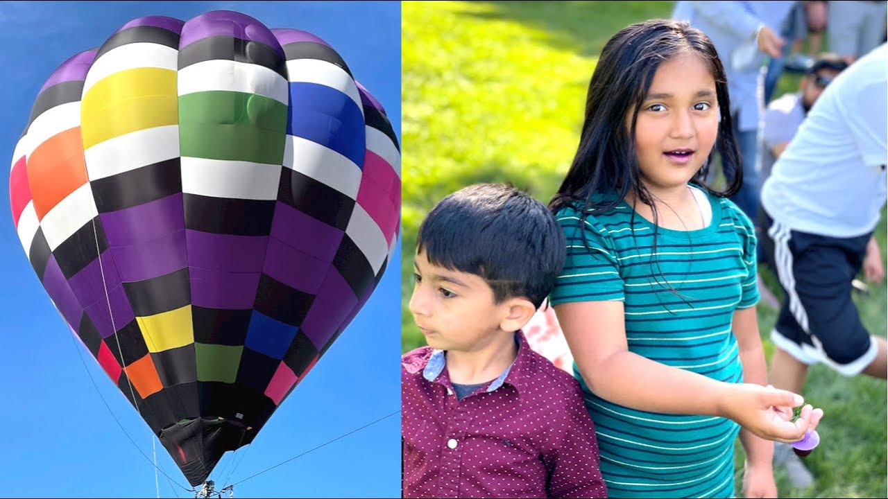 Sanu and Krishu's festival Vlog | Kids outdoor fun activities | Hot balloon | Krishu's Kingdom