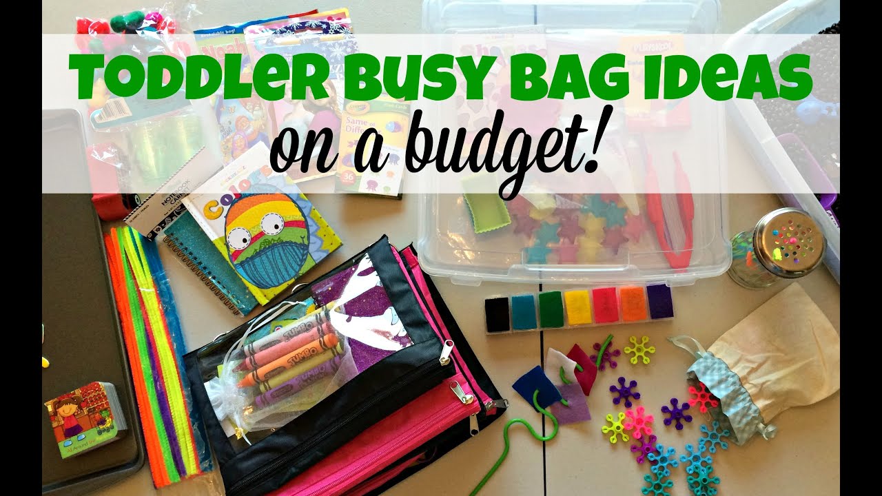 TODDLER BUSY BAG IDEAS (on a budget!)